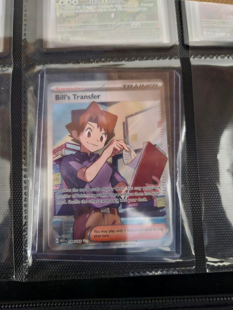 Pokemon Bill's Transfer 194/165 151 Set Engels, Ophalen of Verzenden, Zo goed als nieuw, Losse kaart, Foil