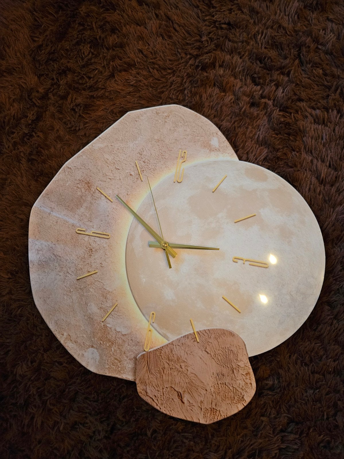 Wandklok met licht, Ophalen, Zo goed als nieuw, Wandklok