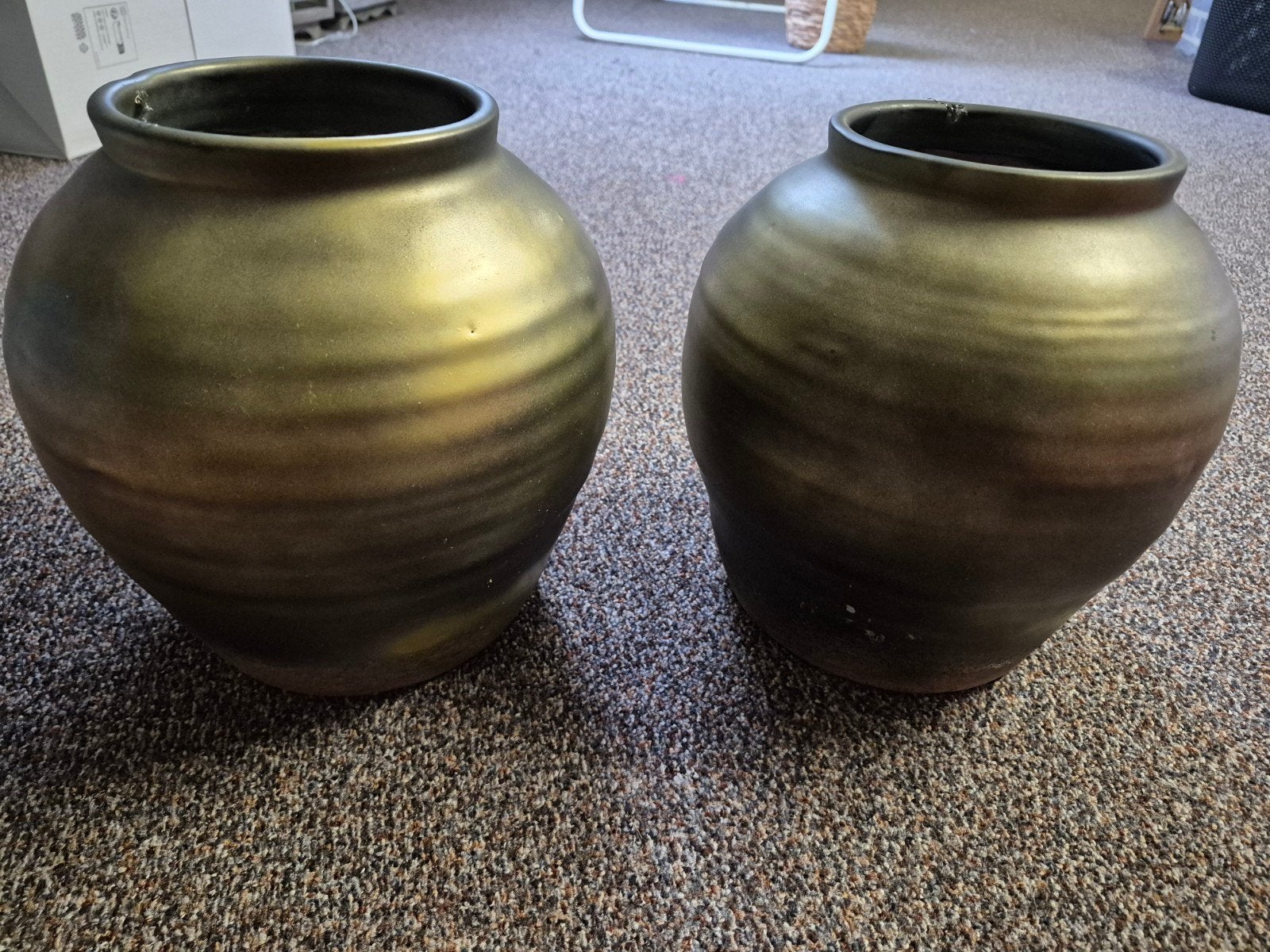 vazen 2 stuks, Huis en Inrichting, Woonaccessoires | Vazen, Ophalen of Verzenden, Bruin