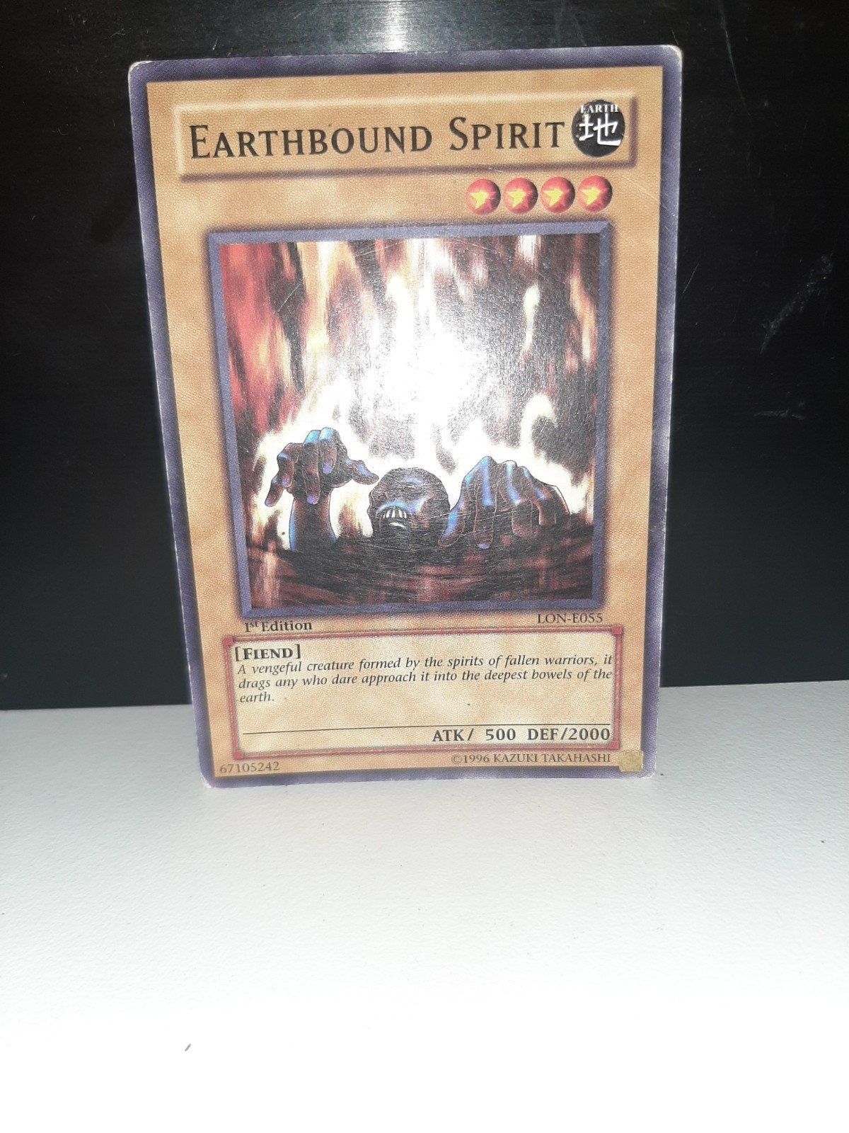 Yu-Gi-Oh! Earthbound Spirit LON-E055 1st Edition, Ophalen of Verzenden, Gebruikt, Losse kaart