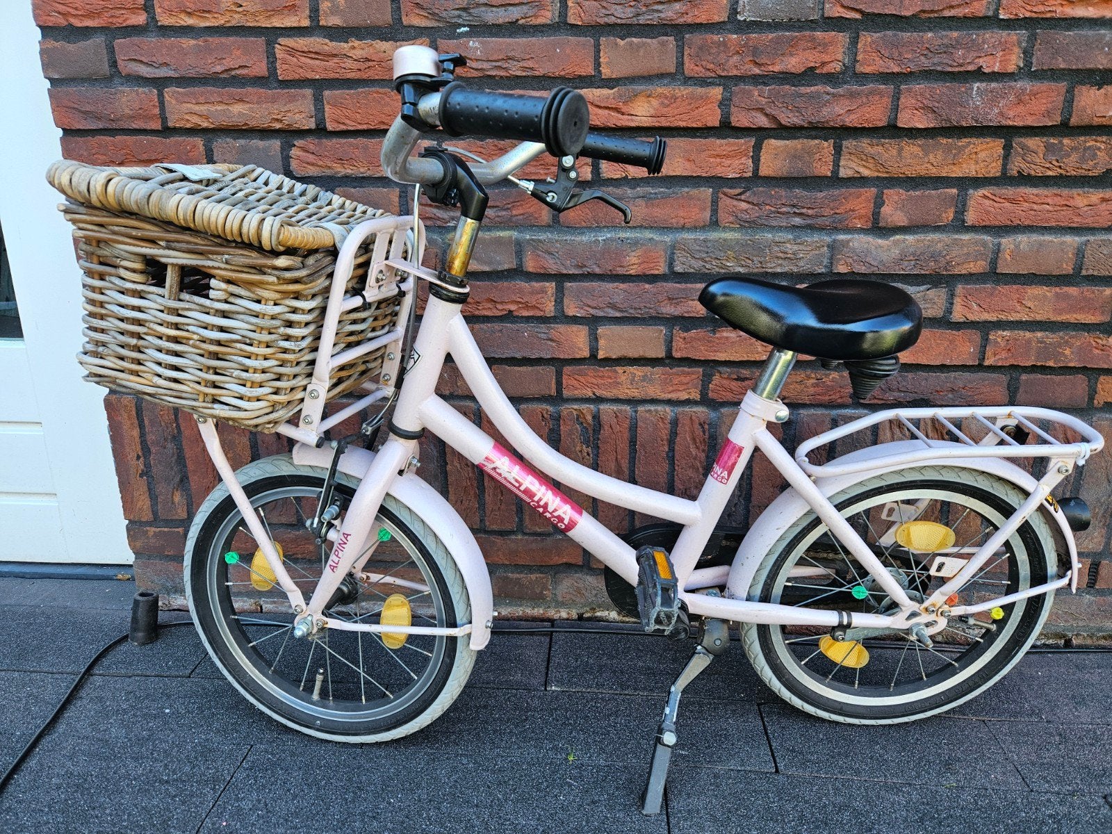 Alpina Cargo meisjesfiets 16 inch met mandje, Fietsen en Brommers, Fietsen | Kinderfietsjes, Ophalen, Terugtraprem, Alpina, 16 tot 20 inch