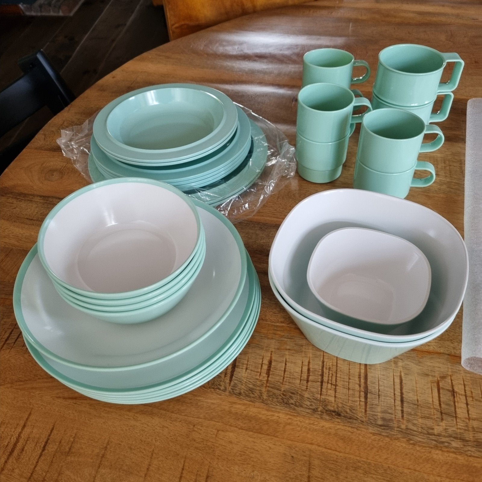 Mepal flow rosti servies borden mintgroen groen retro green, Ophalen of Verzenden, Zo goed als nieuw