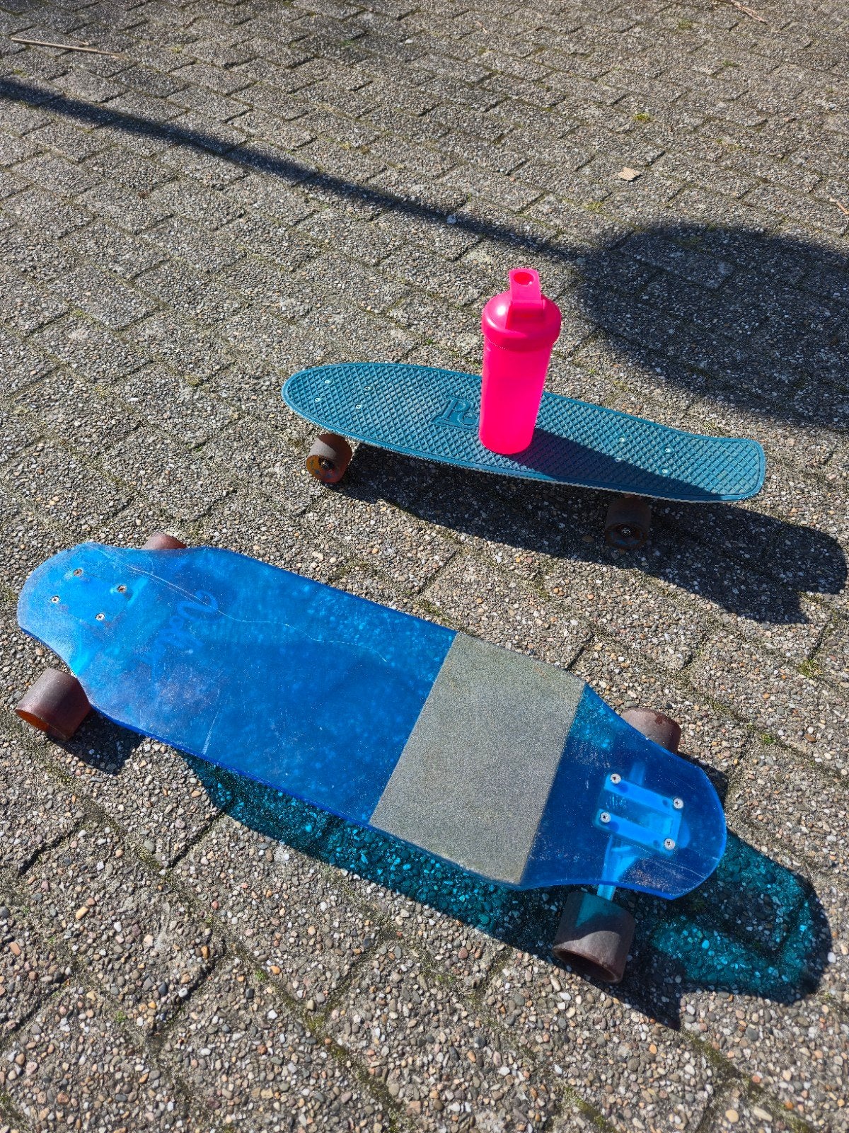 skateboard: longboard blauw, Ophalen, Gebruikt, Skateboard, Longboard