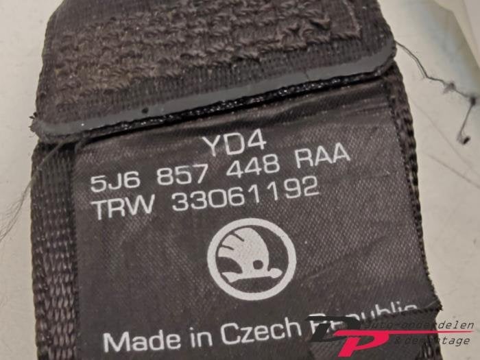 Veiligheidsgordel rechts-achter van een Skoda Fabia, Gebruikt, -, -, Ophalen of Verzenden