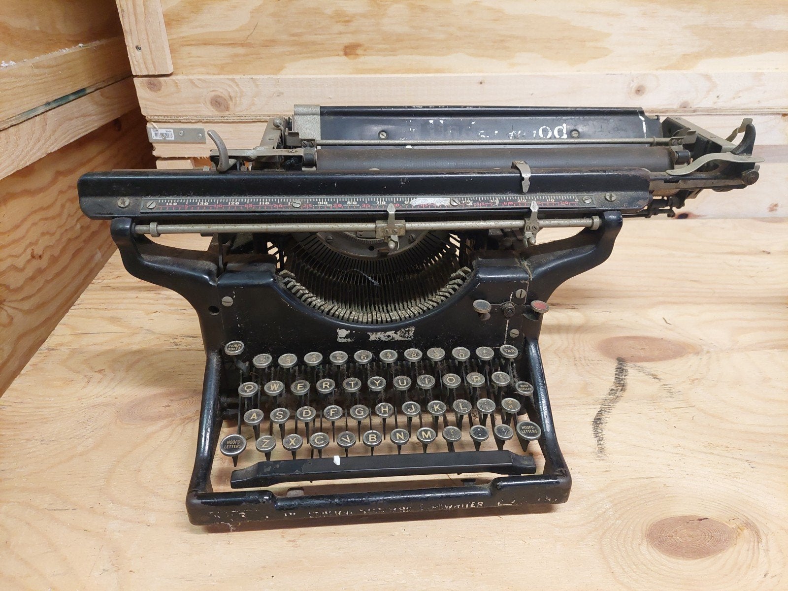 Antieke typemachine Underwood, Ophalen, Gebruikt