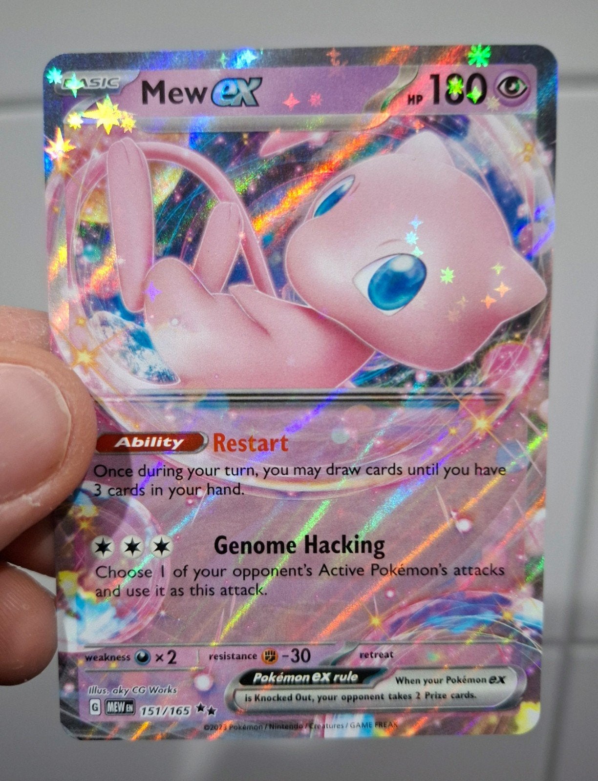 Mew EX 151/165 151, Ophalen of Verzenden, Zo goed als nieuw, Losse kaart, Foil
