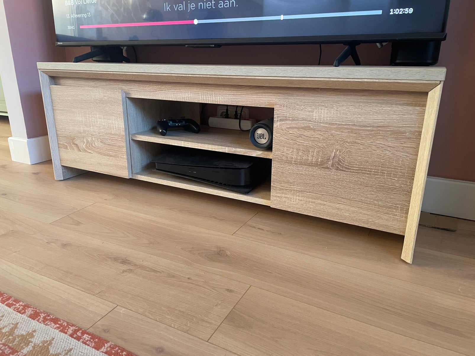 Tv meubel van Jysk, Ophalen, Gebruikt, 100 tot 150 cm, Minder dan 100 cm