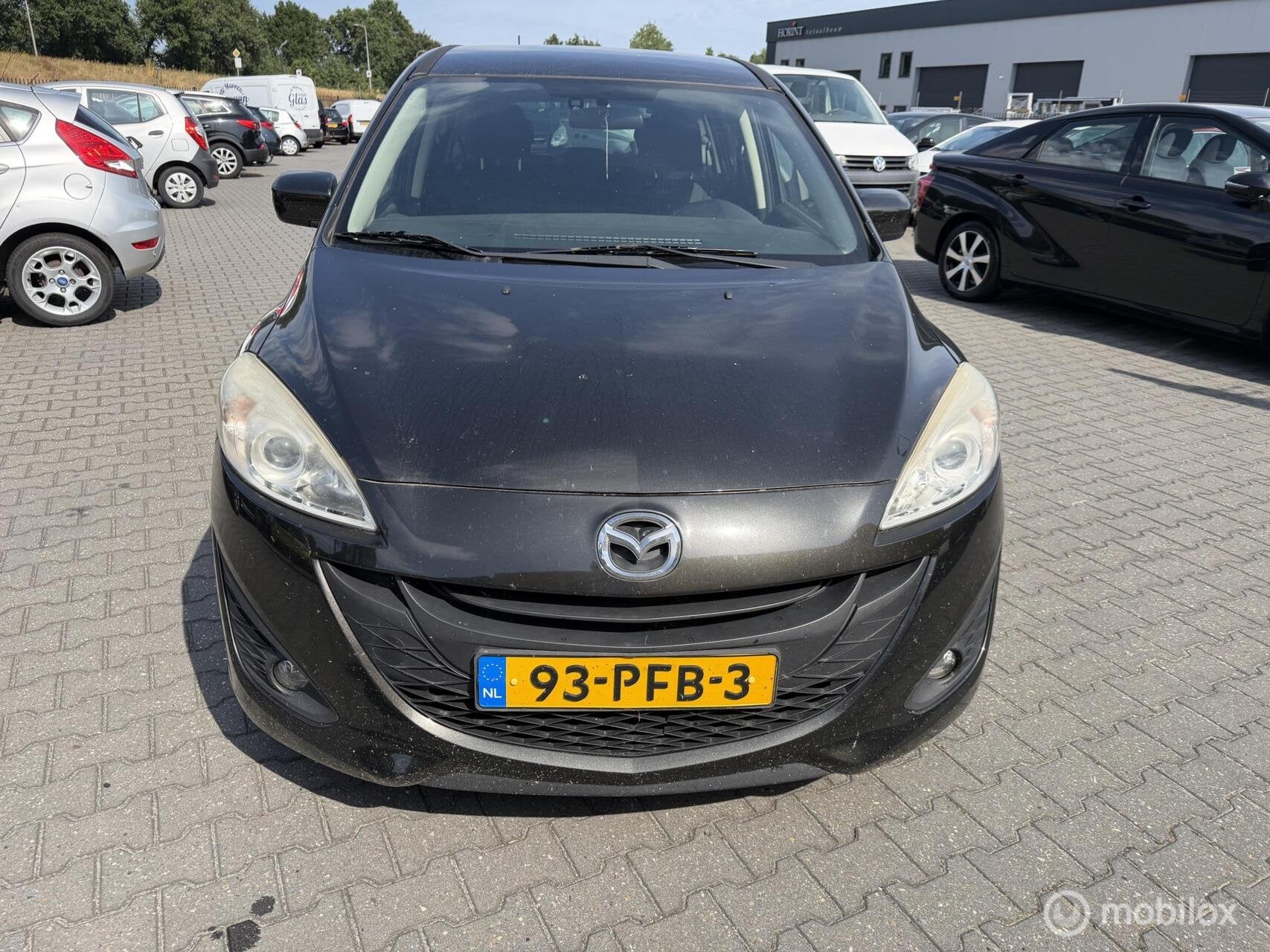 Mazda 5 2.0 Business navi 7zits clima, Auto's, Stof, Gebruikt, Zwart, 4 cilinders