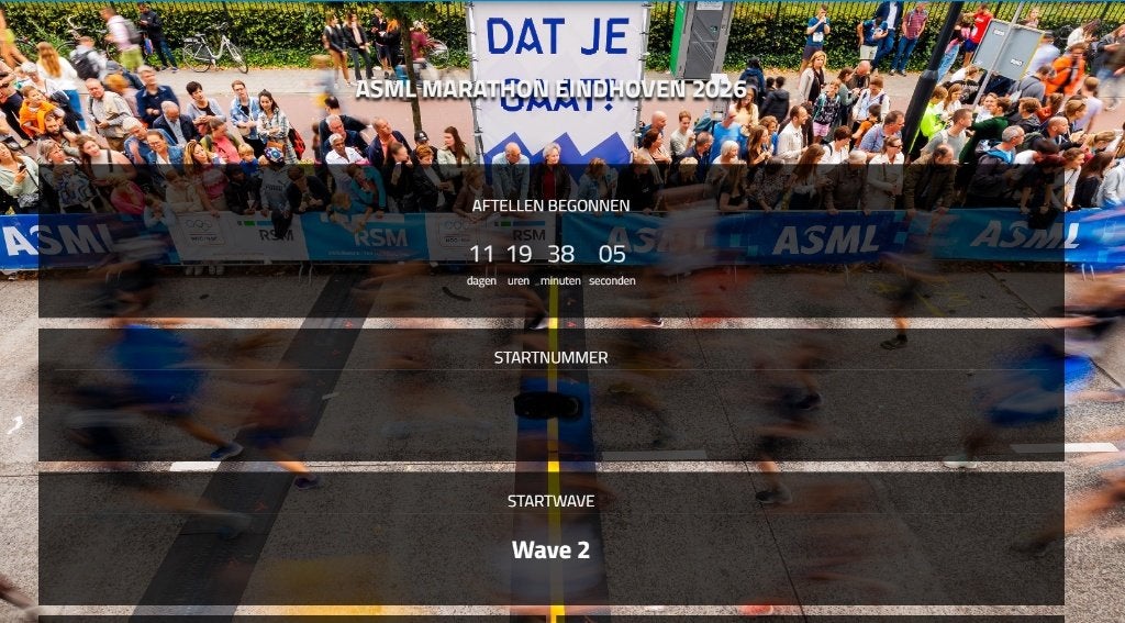 ASML Marathon Ticket - Hele Marathon (Wave 2), Ophalen of Verzenden, Nieuw