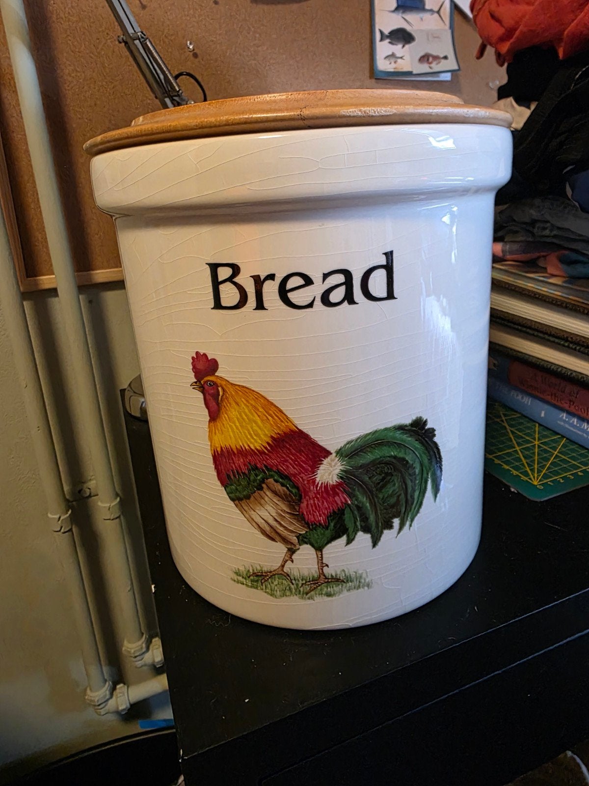 Cloverleaf Voorraadpot 'Bread' met haan - Ongebruikt, Ophalen of Verzenden, Zo goed als nieuw, Voorraadpot, Steen/keramiek