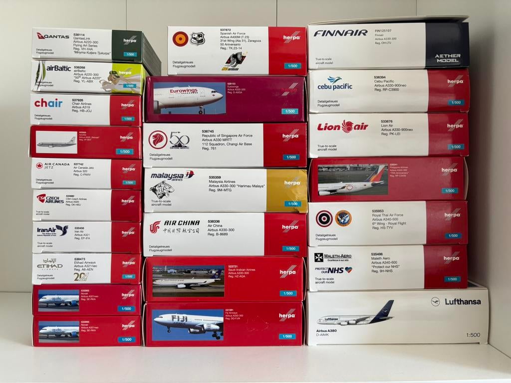Herpa Wings 1:500 modellen, Ophalen of Verzenden, Zo goed als nieuw, Schaalmodel