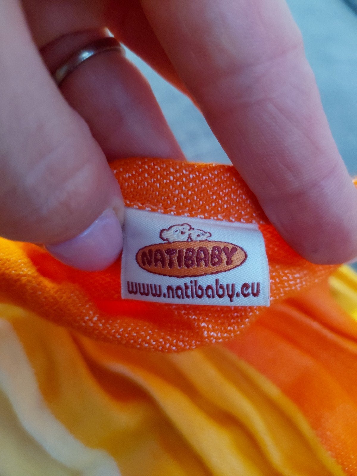 Natibaby Draagdoek - Oranje/Paars Ombre, Overige merken, Draagdoek, Ophalen of Verzenden, Zo goed als nieuw