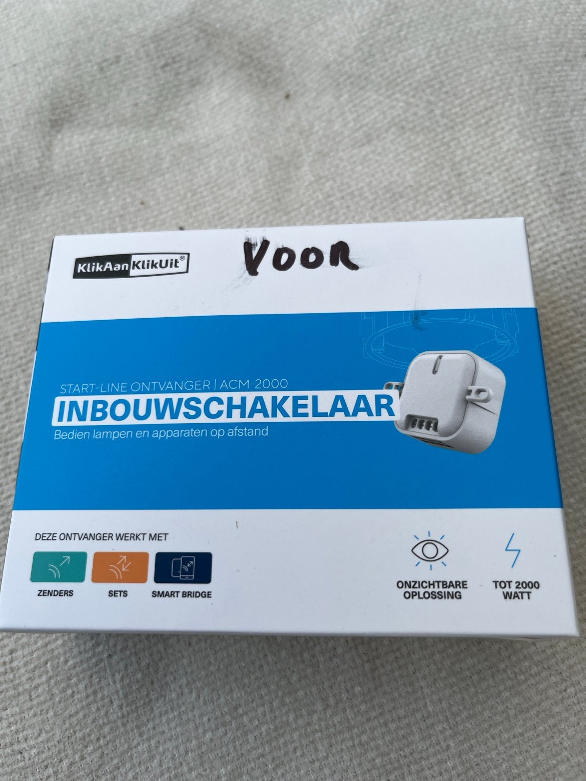 KlikAanKlikUit Inbouwschakelaar ACM-2000, Draadloos, Ophalen of Verzenden, Nieuw, Overige merken