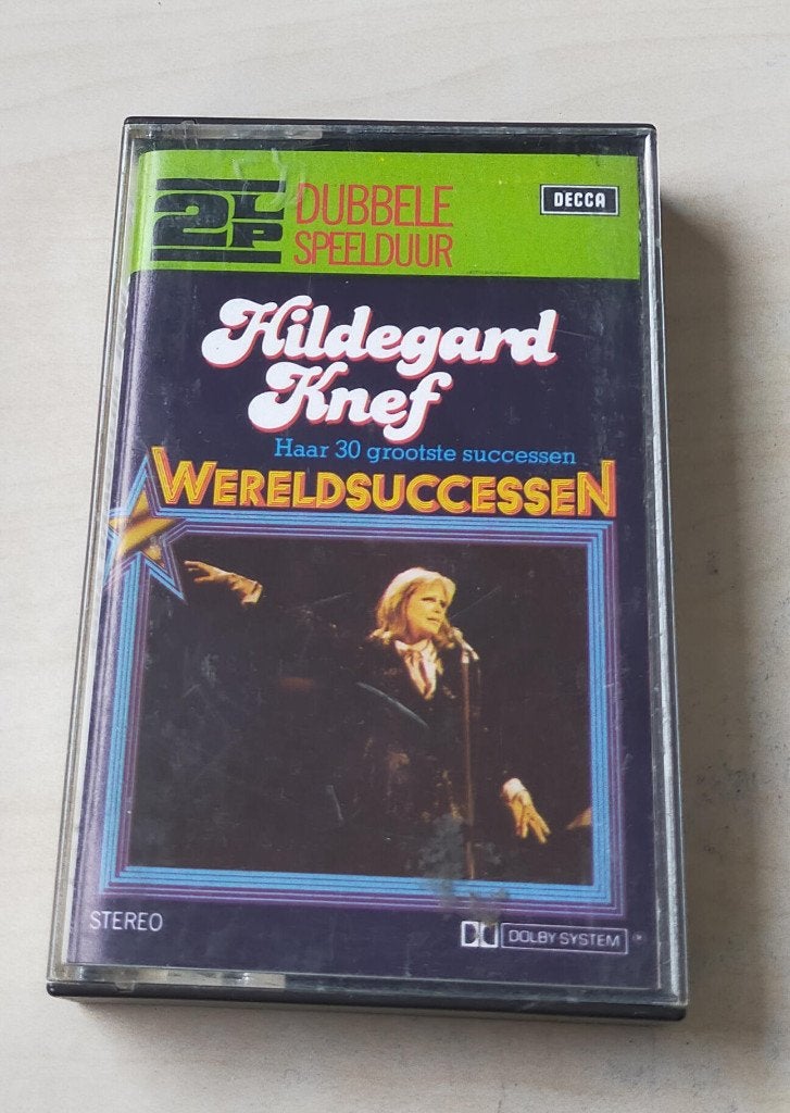 Hildegard Knef - Wereldsuccessen Cassette MC, Gebruikt, 1 bandje, Ophalen of Verzenden, Decca
