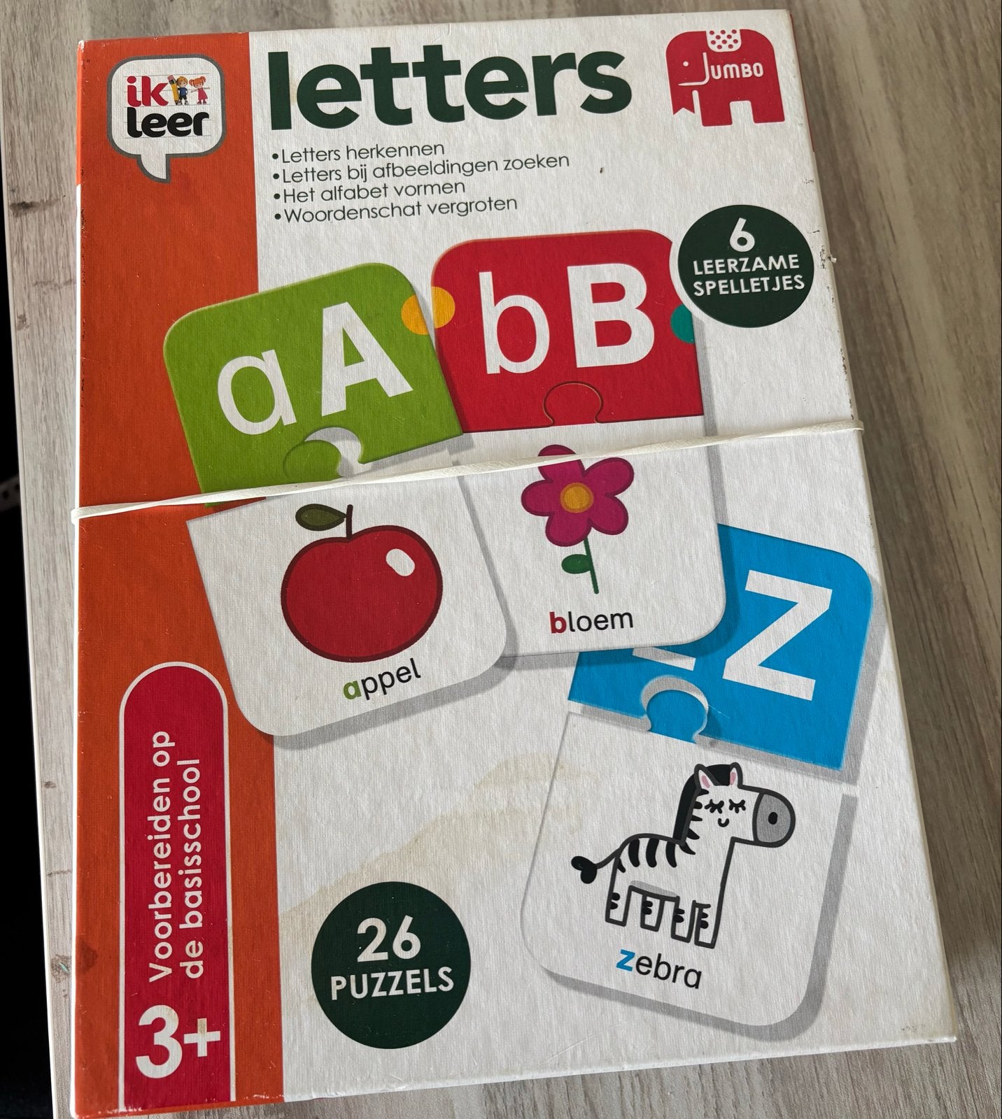 Jumbo Ik Leer Letters Puzzels - Educatief Spel 3+, Ophalen of Verzenden, Gebruikt, Puzzelen