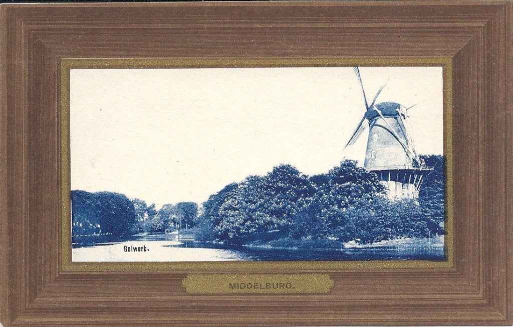 Middelburg Lijstkaart Bolwerk met Molen (oud), Verzenden, Voor 1920, Ongelopen, Zeeland