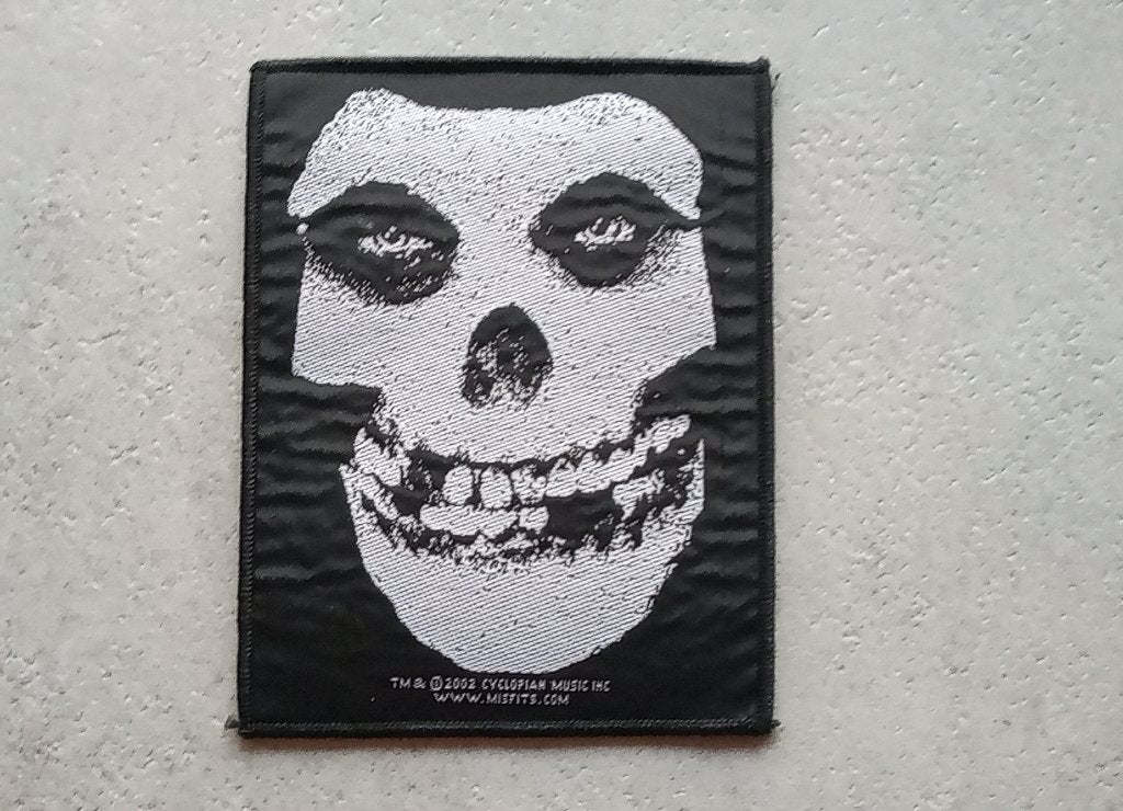 Misfits zeldzame  9.5x13cm vintage 2002 Fiend skull patch 20, Ophalen of Verzenden, Zo goed als nieuw, Foto of Kaart