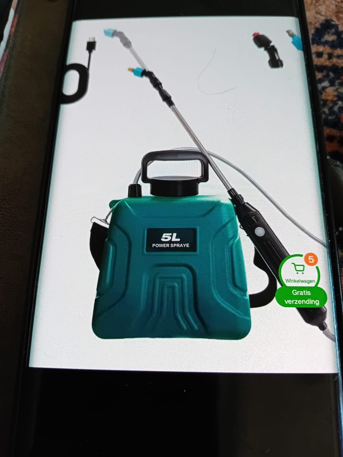 Elektrische vloeistof spuit. Oplaadbaar via USB, Ophalen, Nieuw, Handsproeier