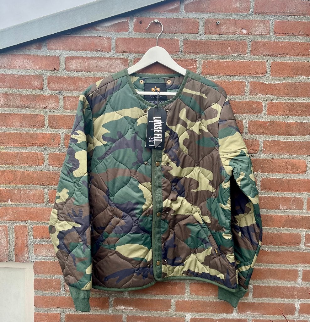 Alpha Industries liner bomber M camouflage army military, Kleding | Heren, Jassen | Winter, Alpha Industries, Nieuw, Groen, Verzenden