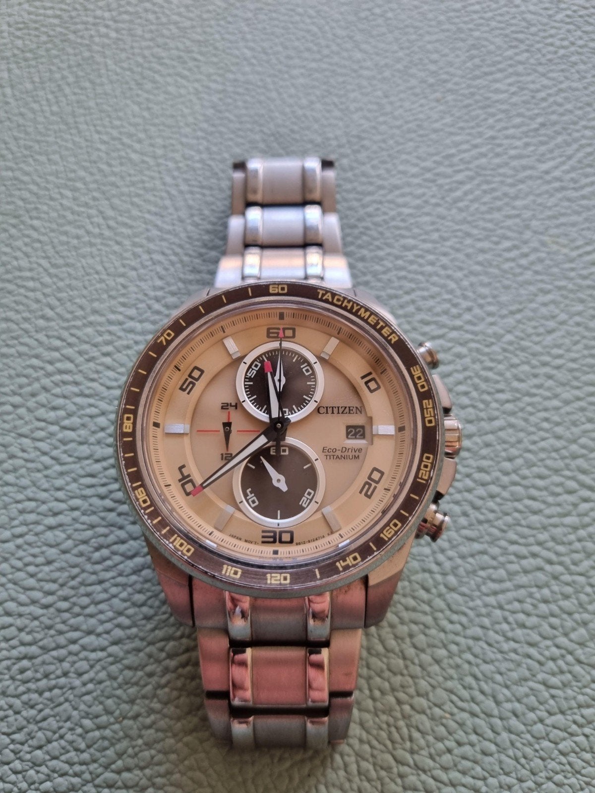 Citizen Eco-Drive Titanium Polshorloge met Saffierglas, Overige materialen, Overige materialen, Ophalen of Verzenden, Zo goed als nieuw