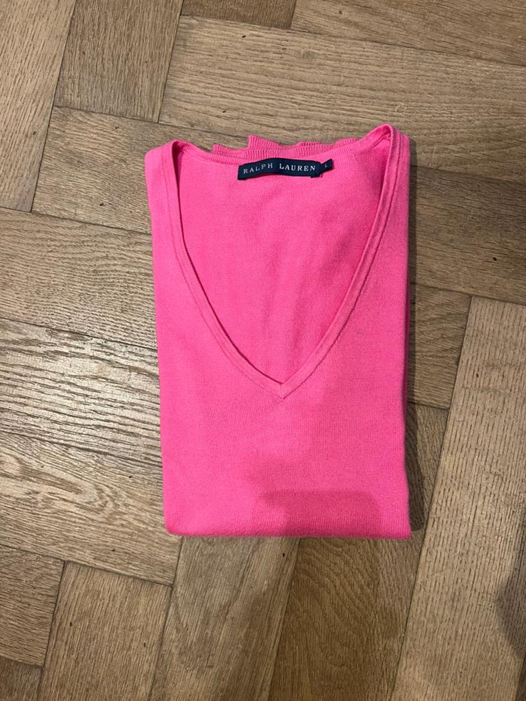 Ralph Lauren trui, Verzenden, Gedragen, Maat 38/40 (M), Roze