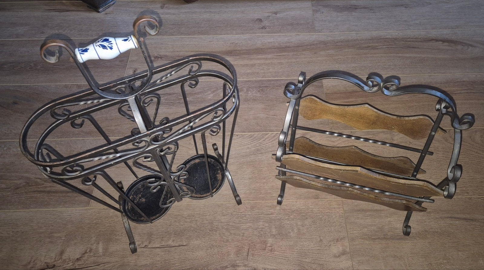 Vintage smeedijzeren krantenbak paraplubak plus GRATIS !!!!!, Ophalen