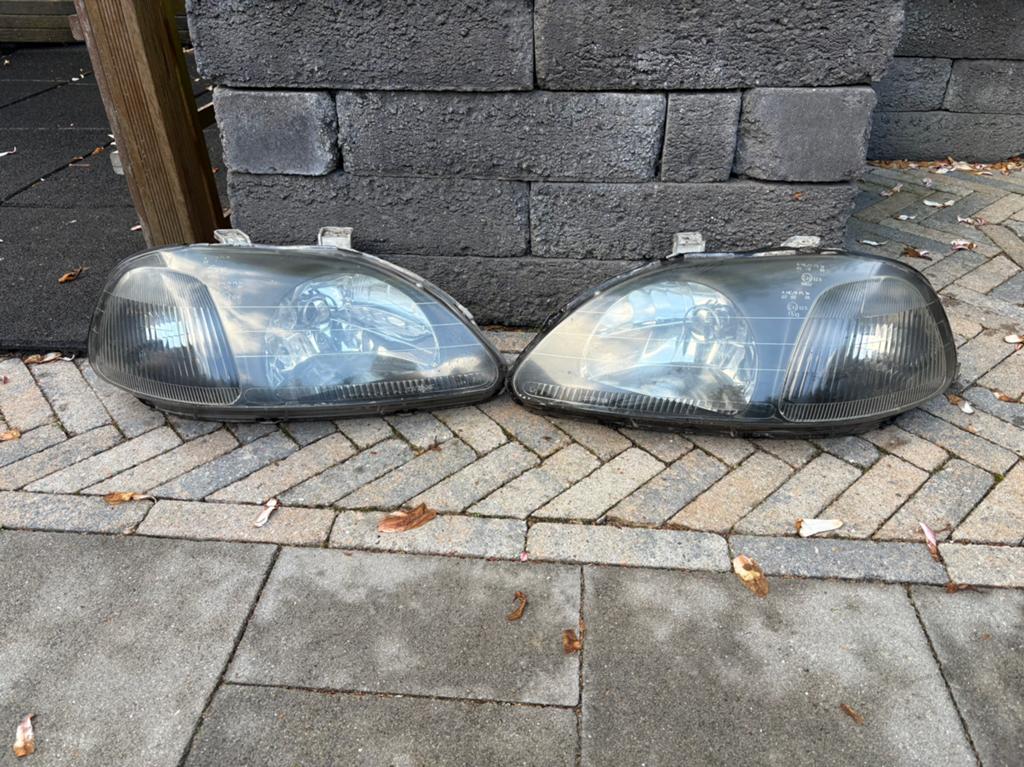 Blackhousing Koplampen Honda Civic EJ/EK Pre-Facelift, Ophalen, Gebruikt, Honda