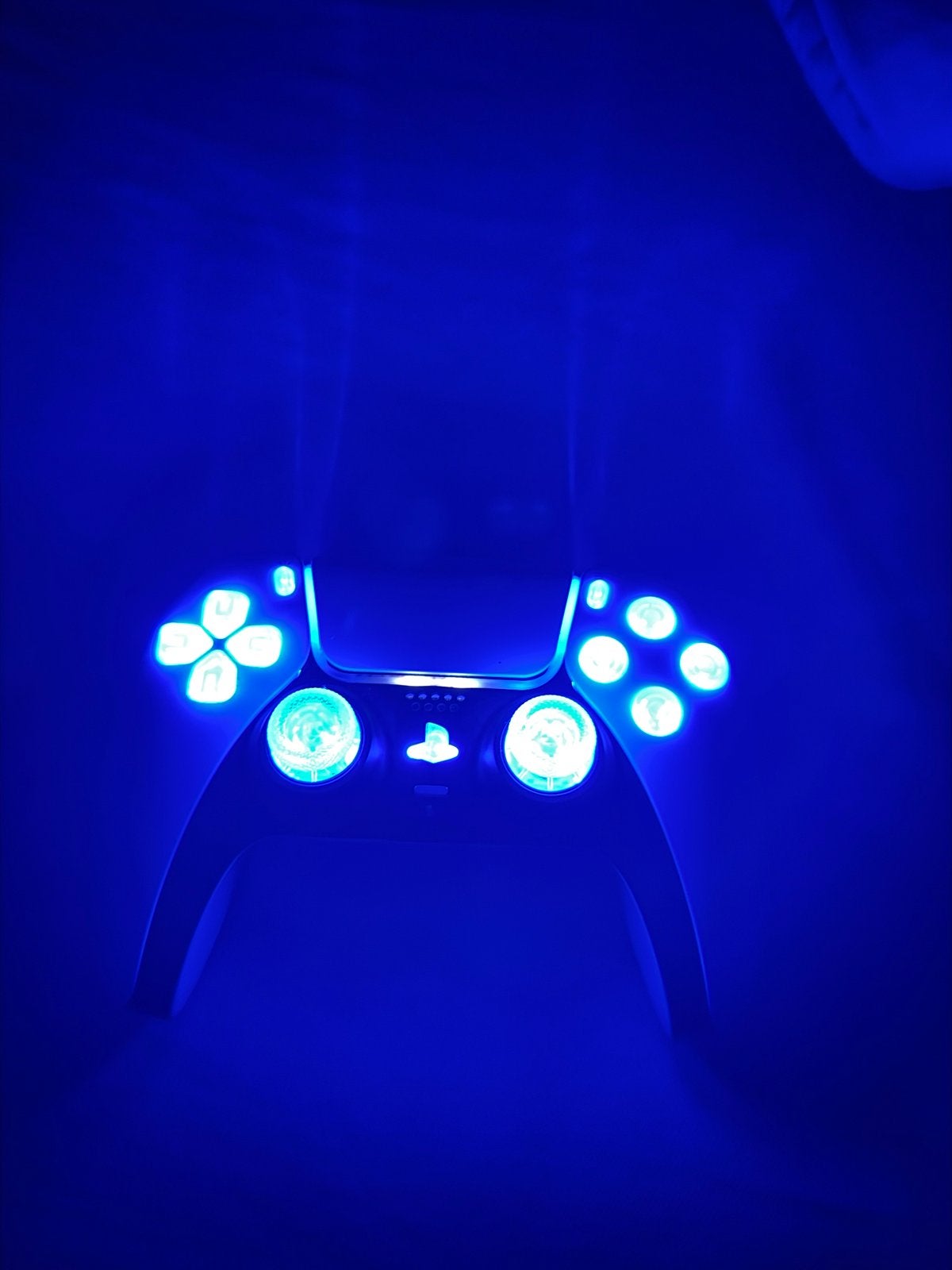 PS5 DualSense Custom LED Controller 400mha batterij, Ophalen of Verzenden, Zo goed als nieuw, Playstation 5