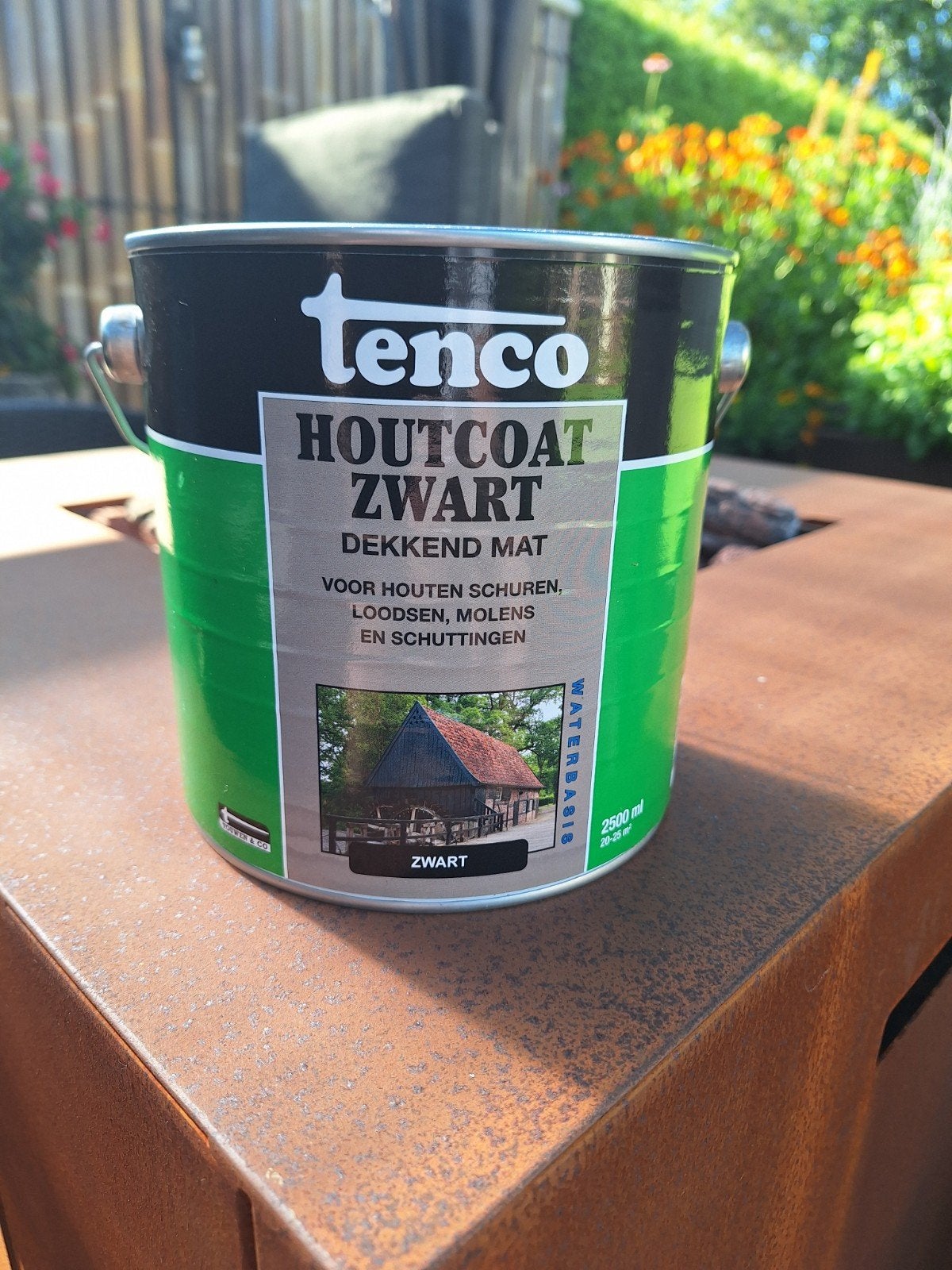 Tenco Houtcoat Zwart Dekkend Mat - 2.5L, Ophalen