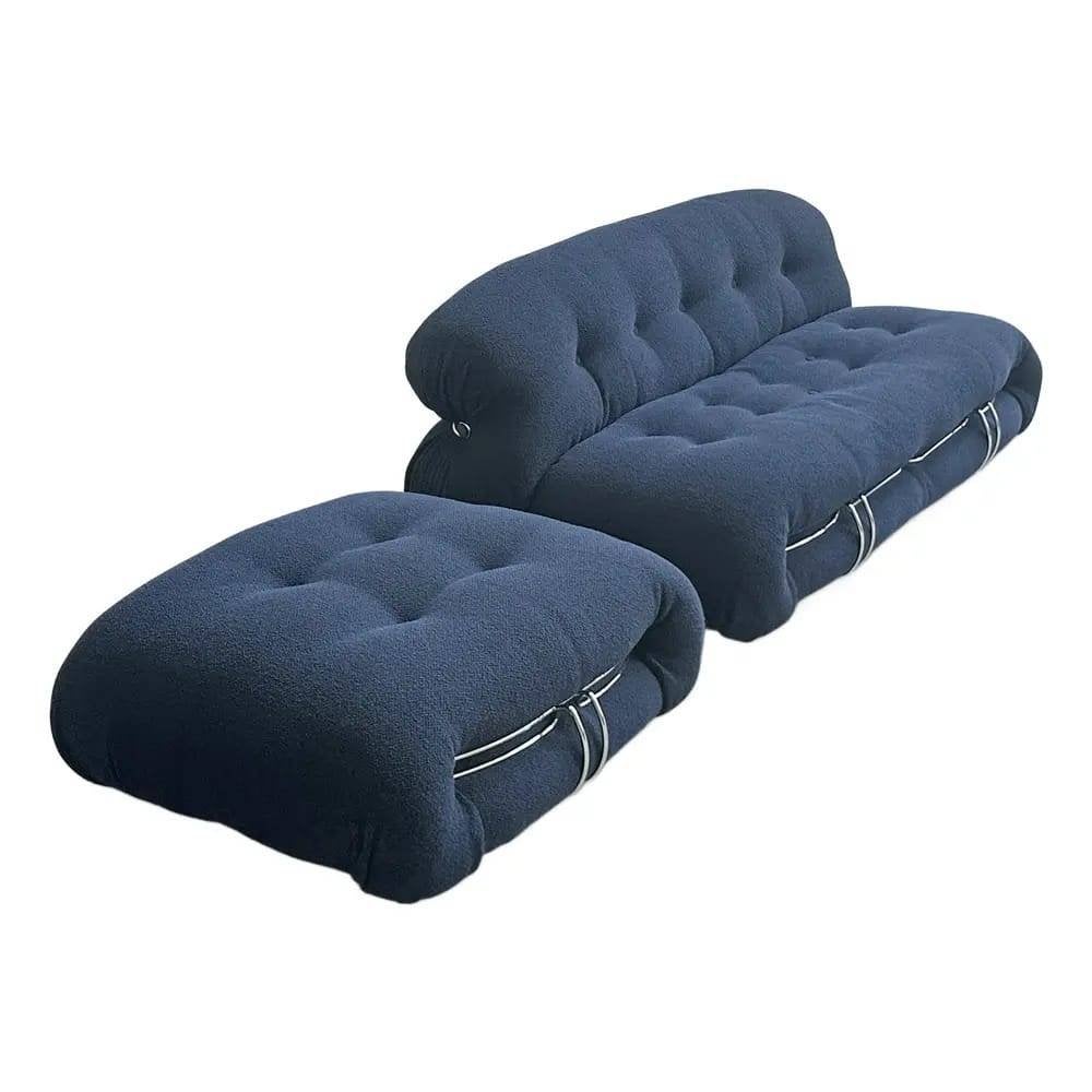 Soriana sofa set met ottoman – Tobia Scarpa voor Cassina, Ophalen, 100 tot 125 cm, 150 tot 200 cm, Stof