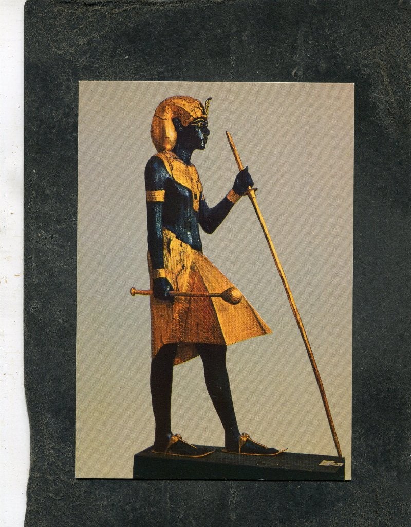 Ansicht Egypte 68 - Life size gilded wooden statue of Tutan, Verzenden, 1980 tot heden, Ongelopen