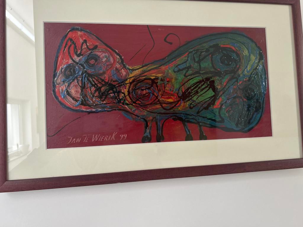 Schilderij van Jan te  Wierik bieden, Antiek en Kunst, Kunst | Schilderijen | Modern, Ophalen
