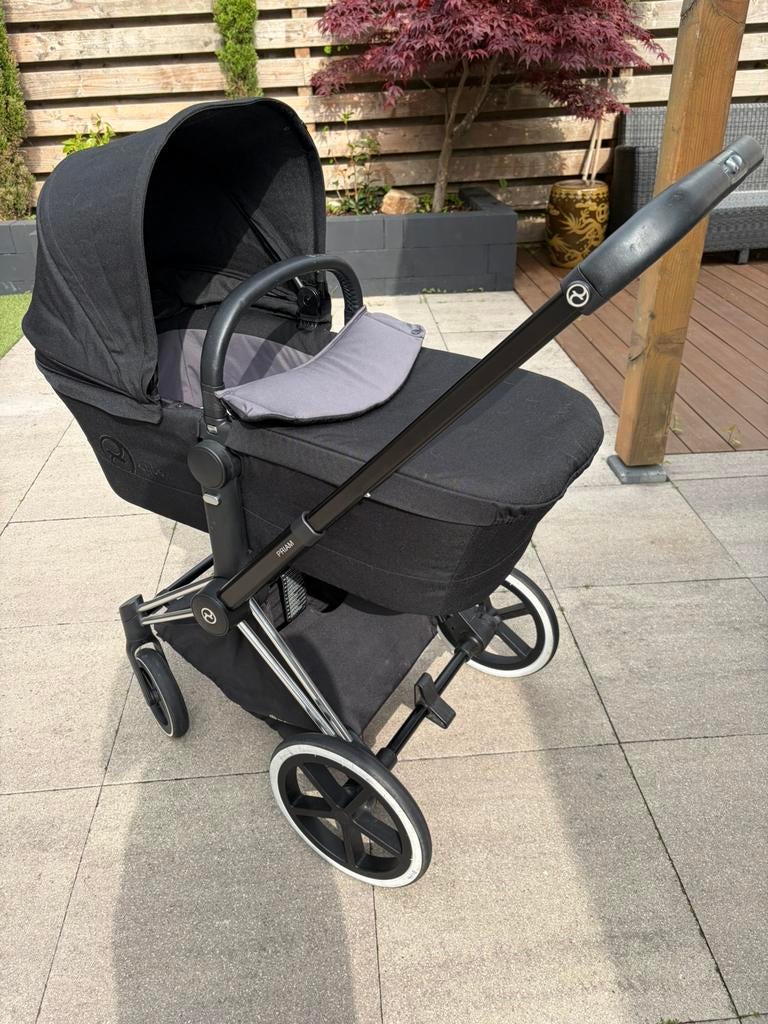 Cybex Priam Platinum goede staat met veel accessoires, Gebruikt, Verstelbare duwstang, Ophalen, Kinderwagen
