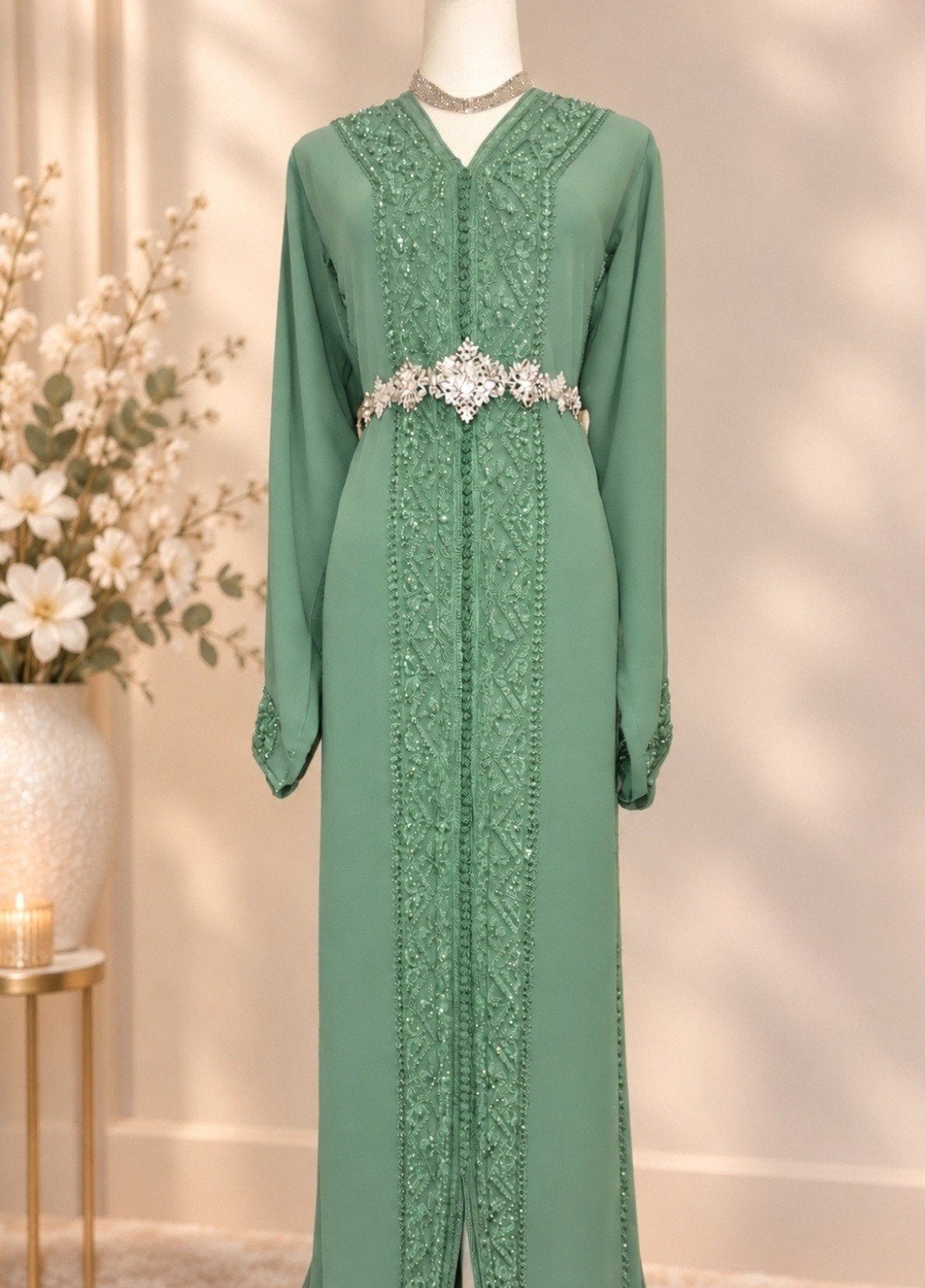 kaftan te HUUR, Ophalen, Zo goed als nieuw, Maat 46/48 (XL) of groter, Overige typen