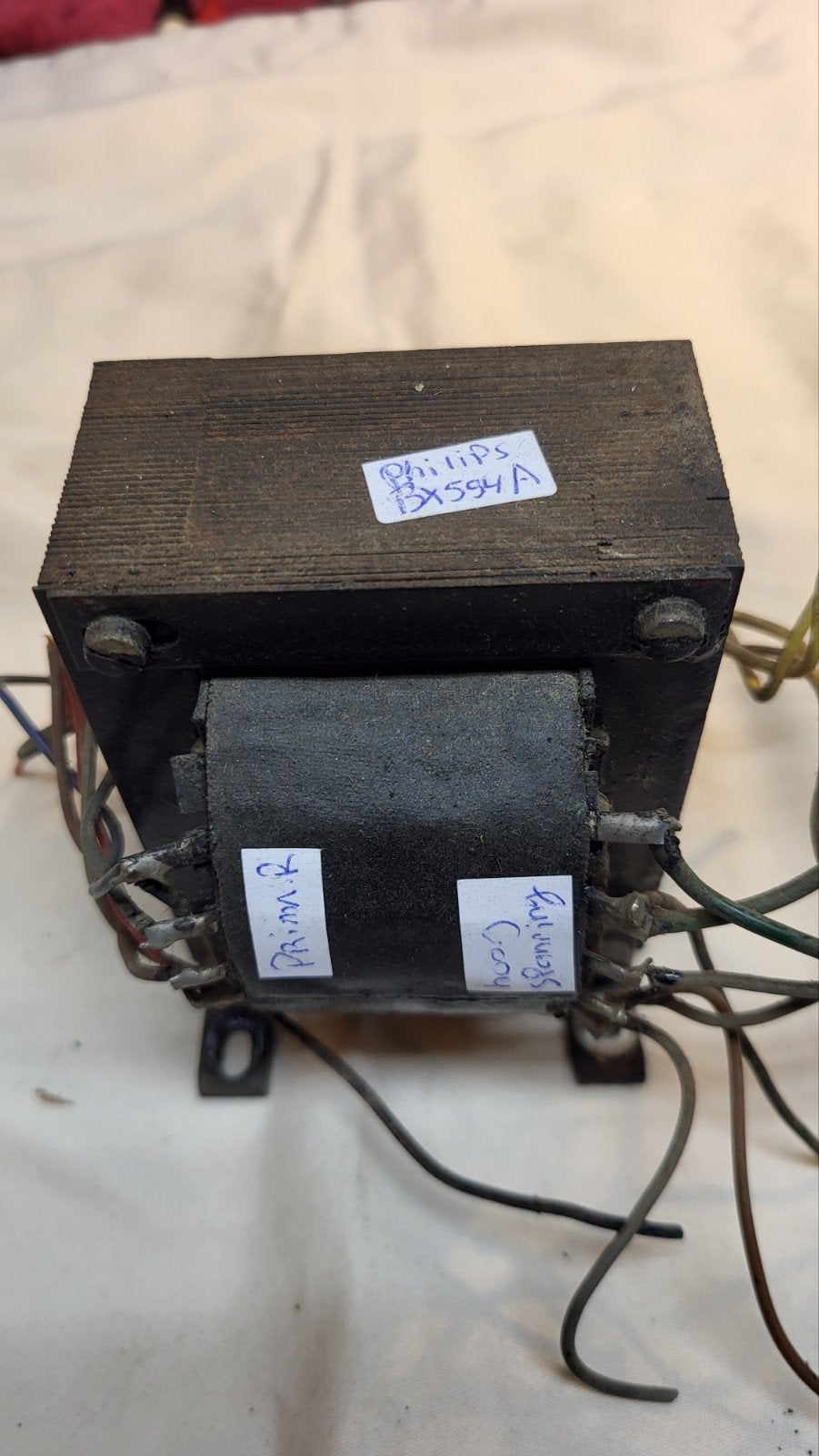 Voedingstrafo uit Philips BX594A buizenradio, Ophalen of Verzenden