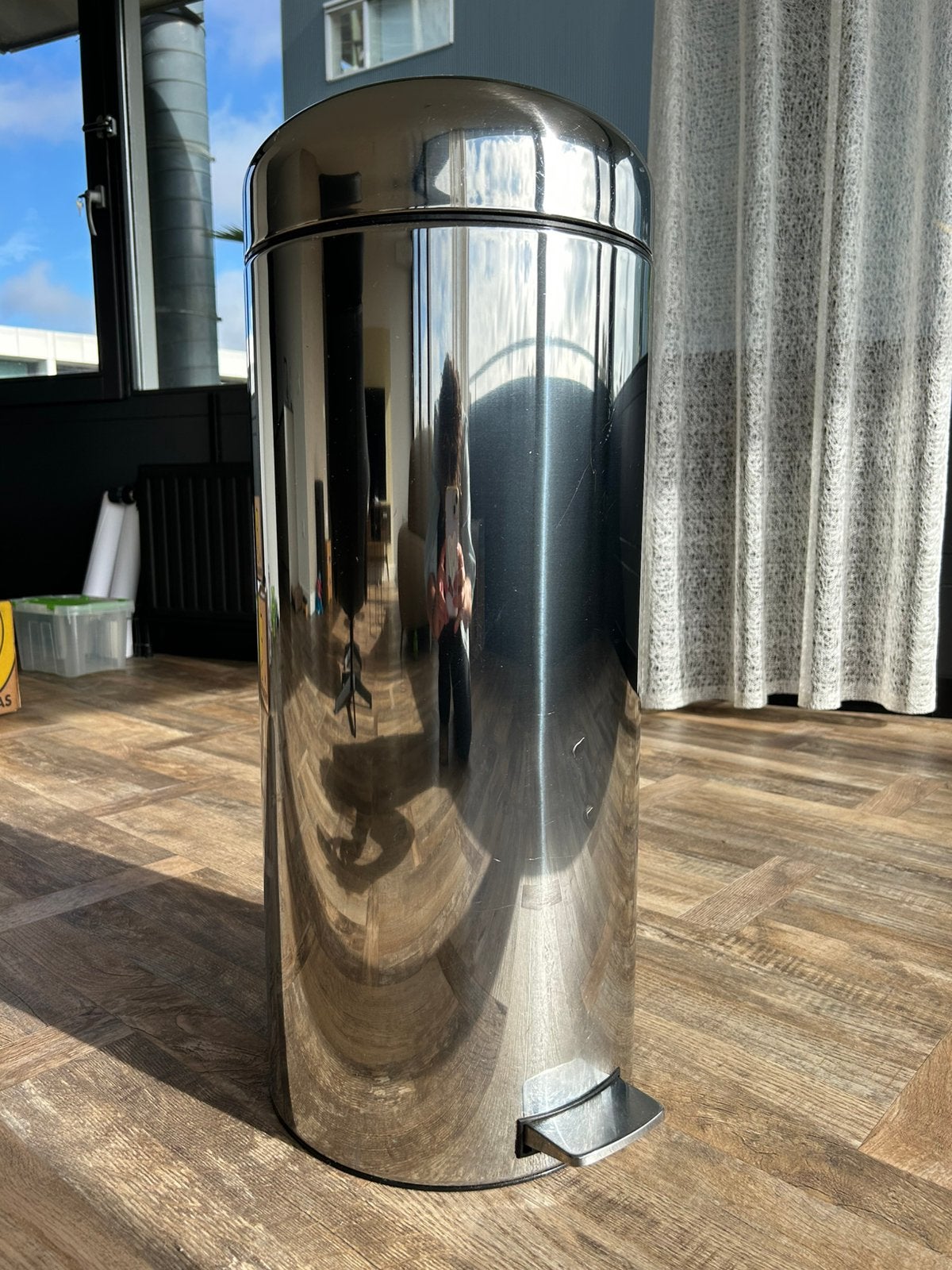 Brabantia chrome pedaalemmer 30 liter, Ophalen, 50 – 75, Gebruikt, Met pedaal