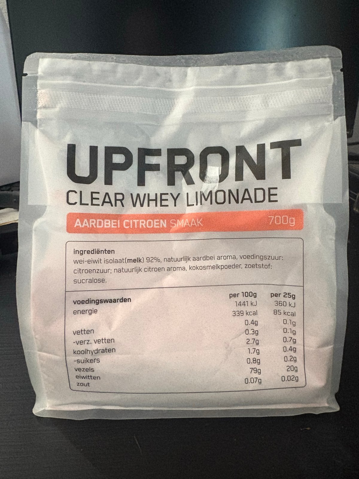 UPFRONT Clear Whey Limonade Aardbei Citroen 700g, Sport en Fitness, Verzenden, Nieuw, Poeder of Drank