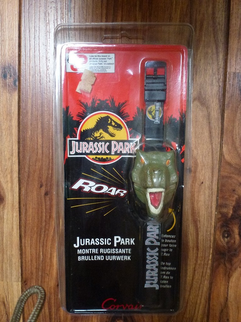 vintage Jurassic Park Horloge Brullend horloge in verpakking, Ophalen of Verzenden, Zo goed als nieuw, Film, Gebruiksvoorwerp
