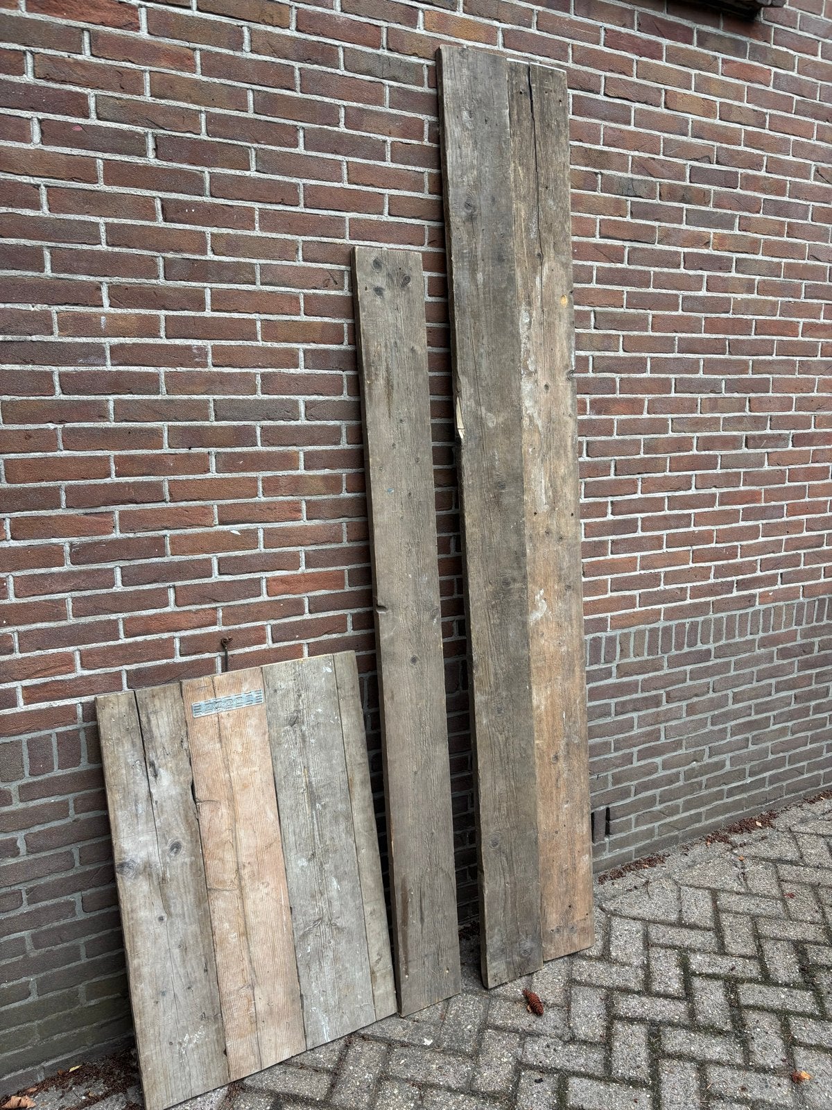 Steigerhout planken - 2.43m lang, 19cm breed, 2.8cm dik, Gebruikt, 25 tot 50 mm, Ophalen of Verzenden, 200 tot 250 cm