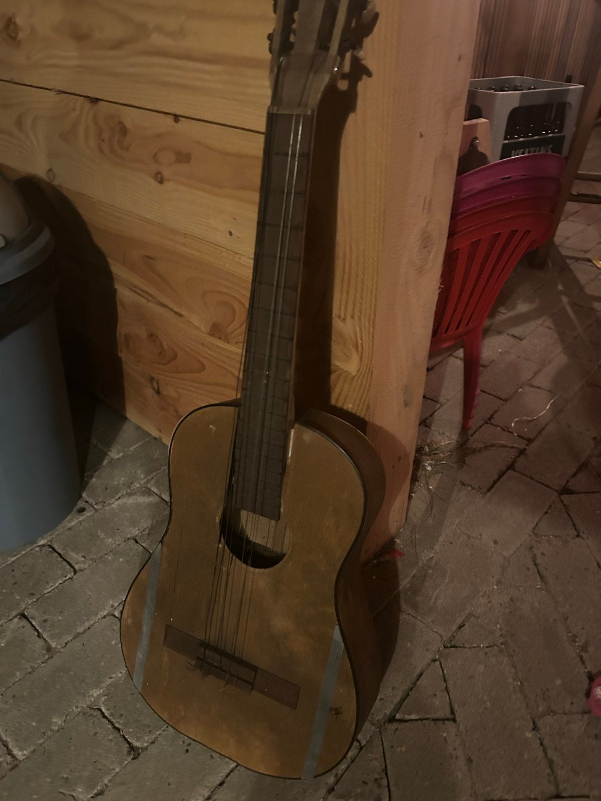 Oude Klassieke Gitaar - Opknapper of Decoratie, Ophalen, Gebruikt, Klassieke of Spaanse gitaar