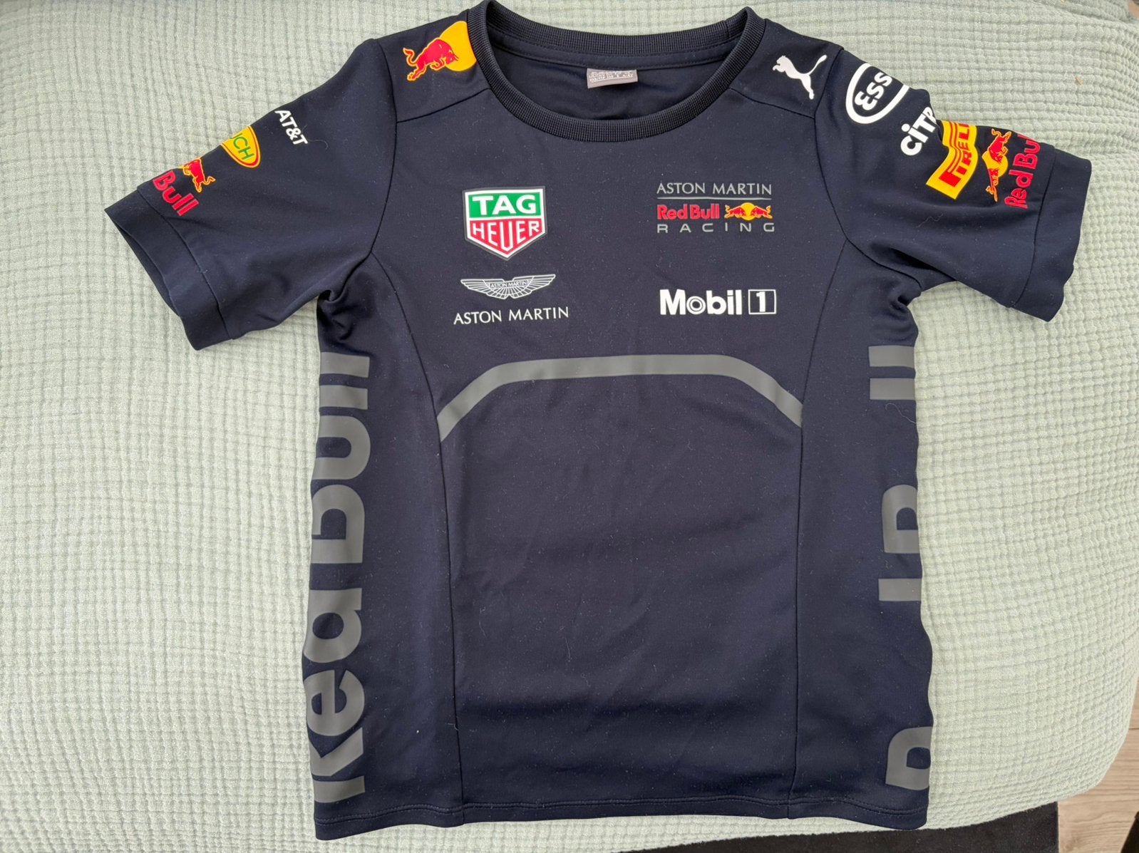 Max Verstappe Redbull racing shirt blauw maat 110, Kinderen en Baby's, Ophalen of Verzenden, Zo goed als nieuw, Jongen of Meisje