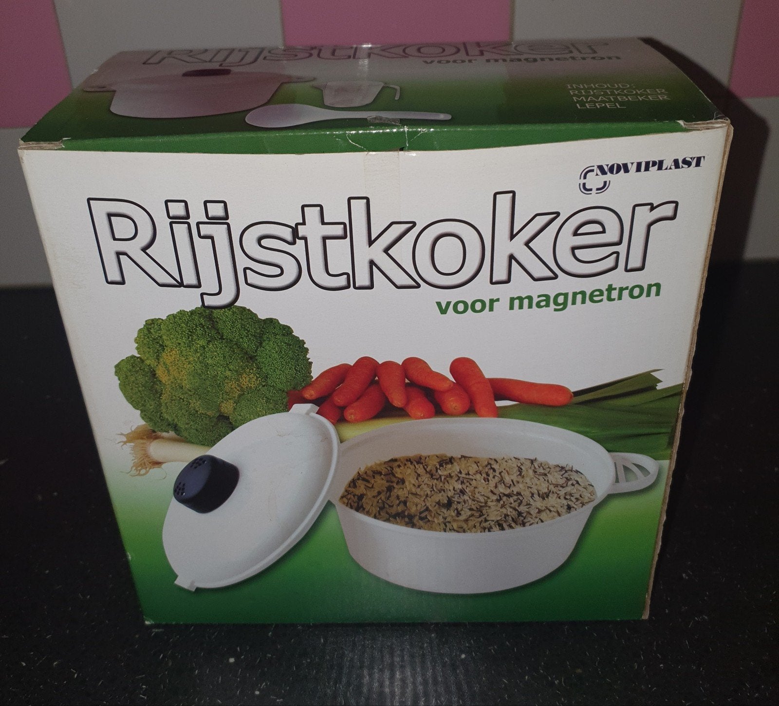 Rijstkoker noviplast magnetron, Ophalen, Nieuw