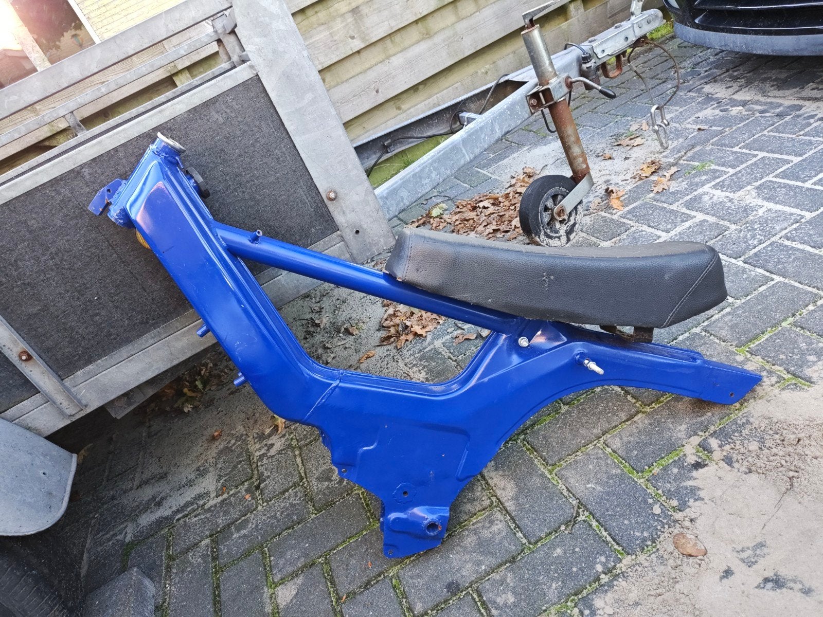 Puch frame blauw met zadel, Ophalen of Verzenden, Gebruikt, Frame