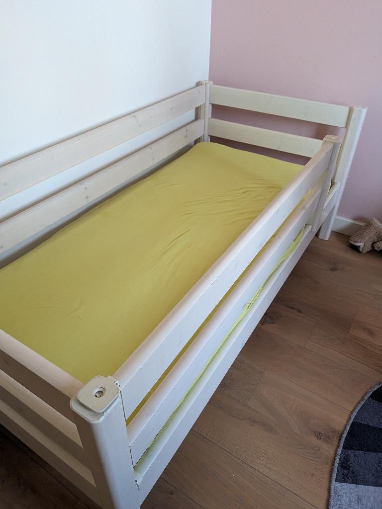 Flexa bed, inclusief matras en linnengoed, Kinderen en Baby's, Gebruikt, 70 tot 85 cm, 140 tot 160 cm, Ophalen