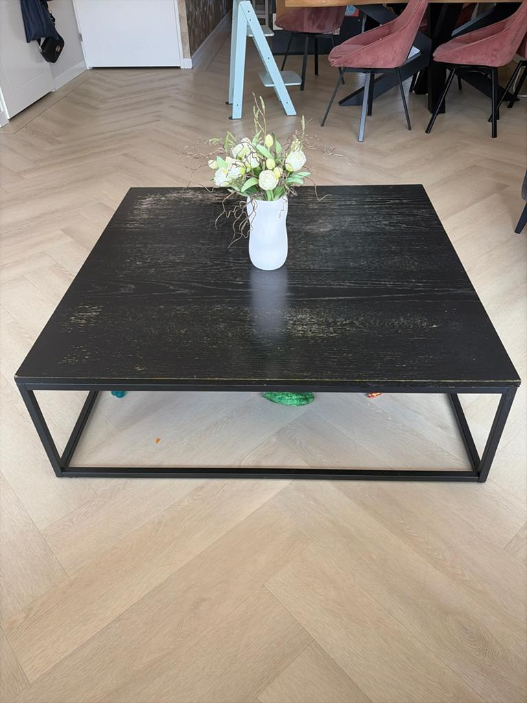 Salontafel 1,10 bij 1,10 zwart, Ophalen, 100 tot 150 cm, 50 tot 100 cm, Minder dan 50 cm