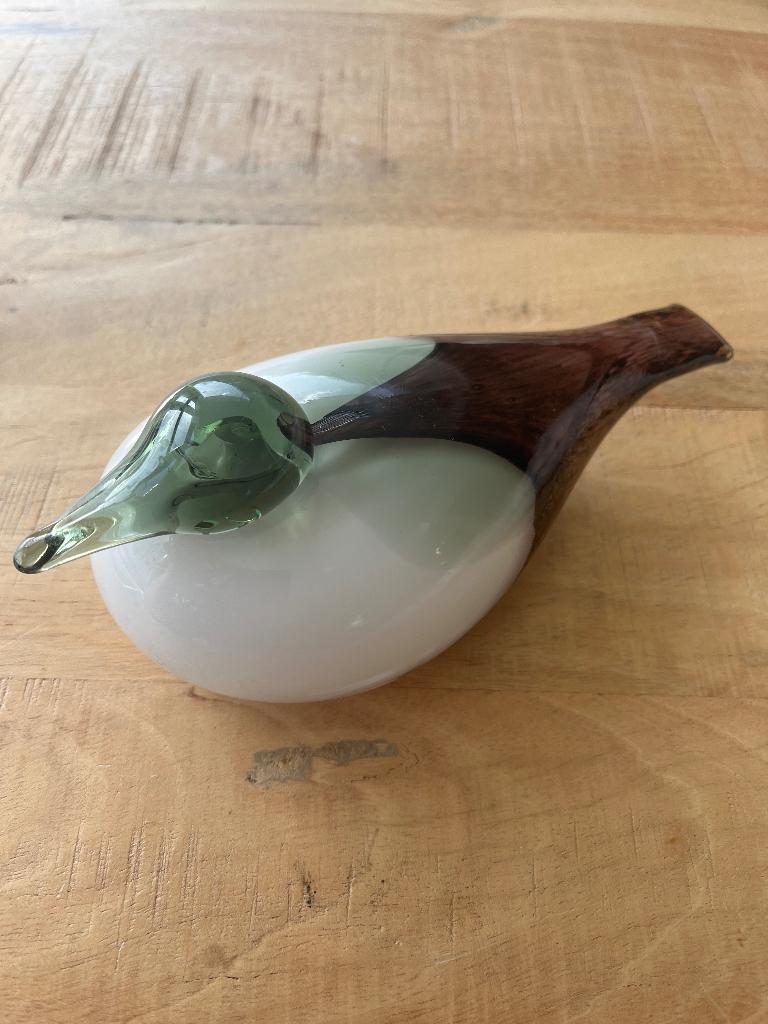Oiva Toikka glazen eend, model Haahka (Eider), Antiek en Kunst, Antiek | Glas en Kristal, Ophalen of Verzenden