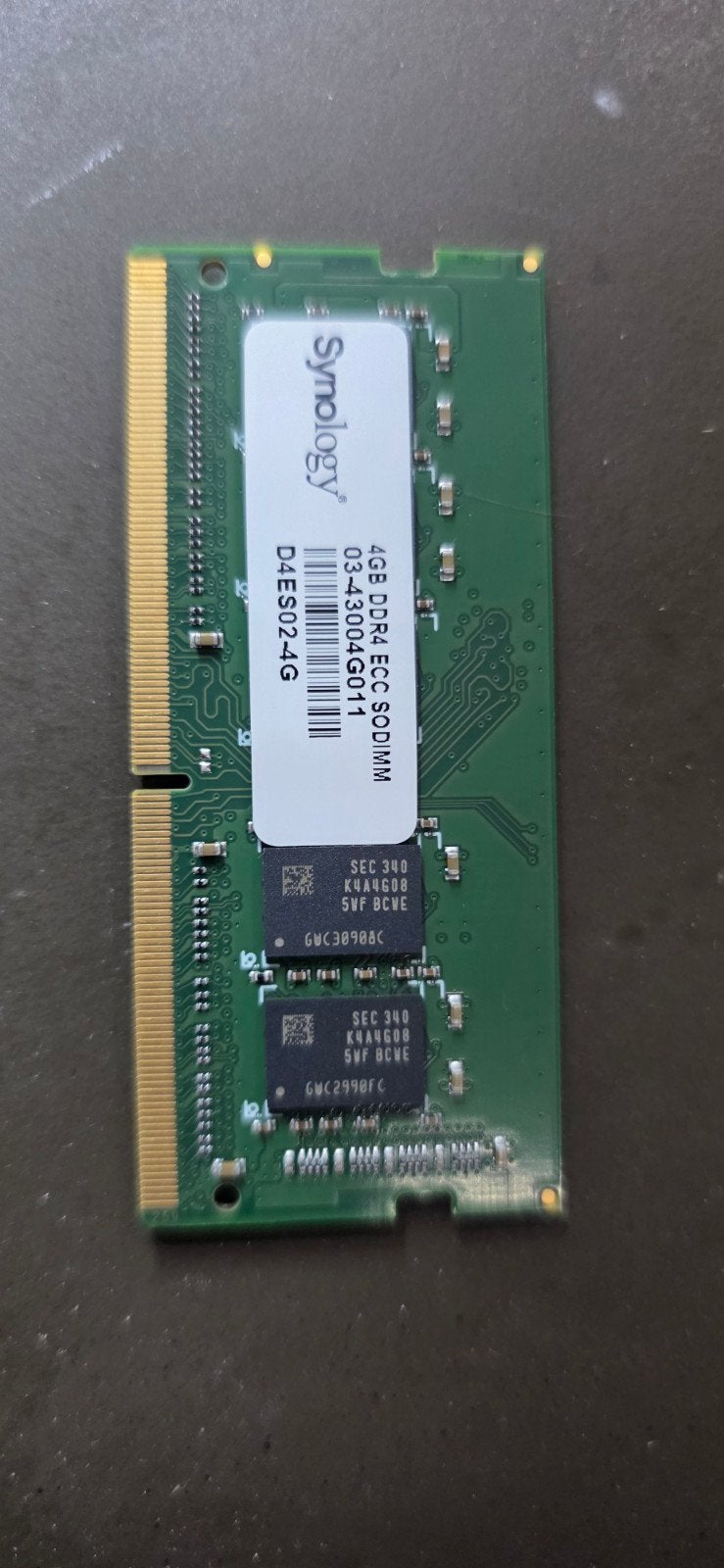 Synology 4GB DDR4 ECC SODIMM RAM Geheugenmodule, Computers en Software, DDR3, Ophalen of Verzenden, Zo goed als nieuw, Laptop