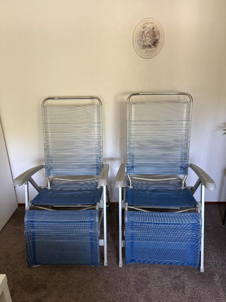 IN ZEER GOEDE STAAT!  2 DUKDALF RELAX ZIT/LIGSTOELEN!, Caravans en Kamperen, Ophalen, Gebruikt, Campingstoel