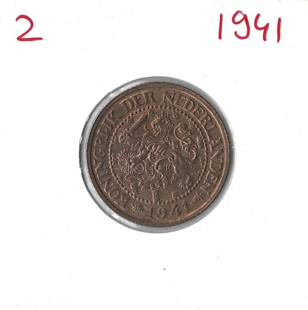 2,5 cent 1941 Wilhelmina (zie scans)(2), Ophalen of Verzenden, Koningin Wilhelmina, Overige waardes, Losse munt