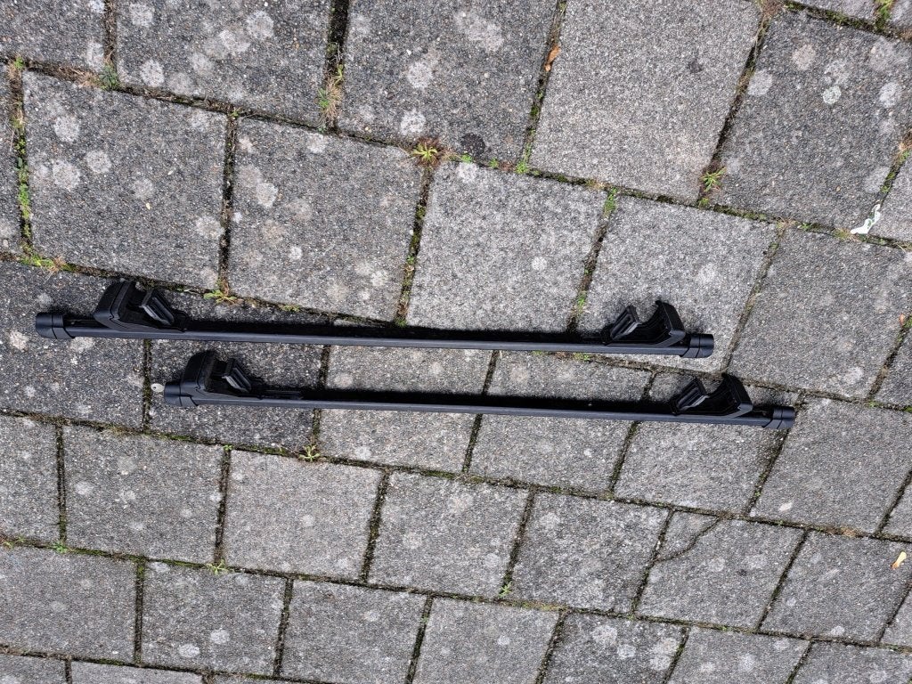 Dakdragers voor autos met open rails, met slot., Ophalen, Gebruikt